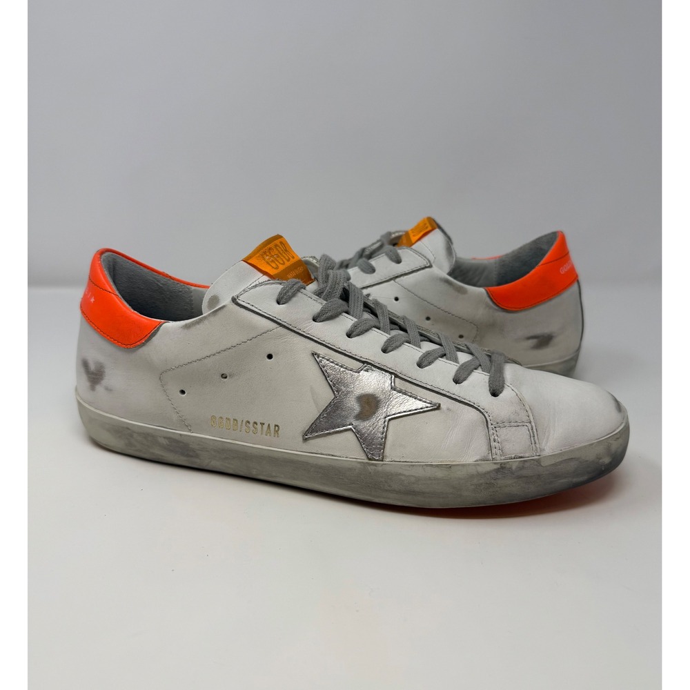 Golden Goose Superstar Sneaker White/Orange Size 10 US 43 EU